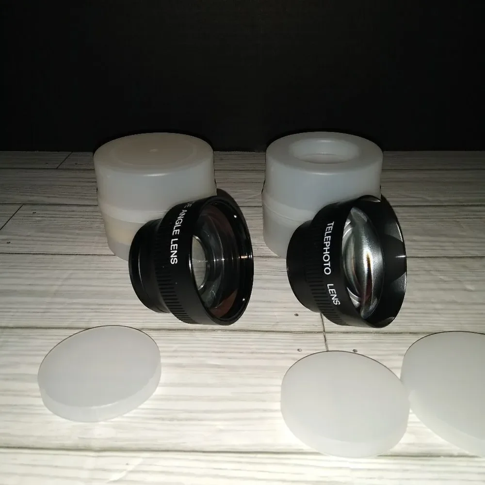 Camera Lenses Wide Angle Lens & Telephoto Lens Made In Japan Read*
